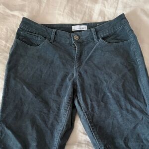 Ann Taylor LOFT Curvy Skinny Teal Corduroy Pants - 27P / 4P